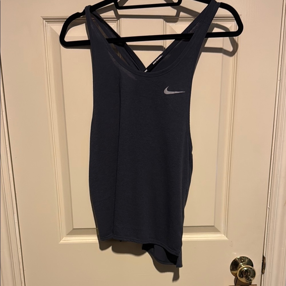 Nike Gray Asymmetrical Sleeveless Tank Top - Picture 1 of 1